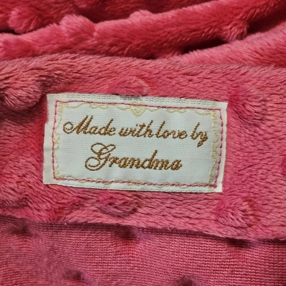 Vintage Womens L Maxi Robe Pink Textured Duster Snap Front Cottagecore Cozy - Picture 4 of 7